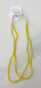 Beaded Glass Necklace/ Yellow