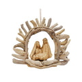 Christmas Nativity Manger With Arch Driftwood Ornament
