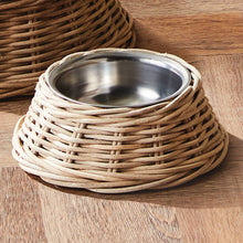 Load image into Gallery viewer, Normandy Rattan Pet Bowl Small, Gray