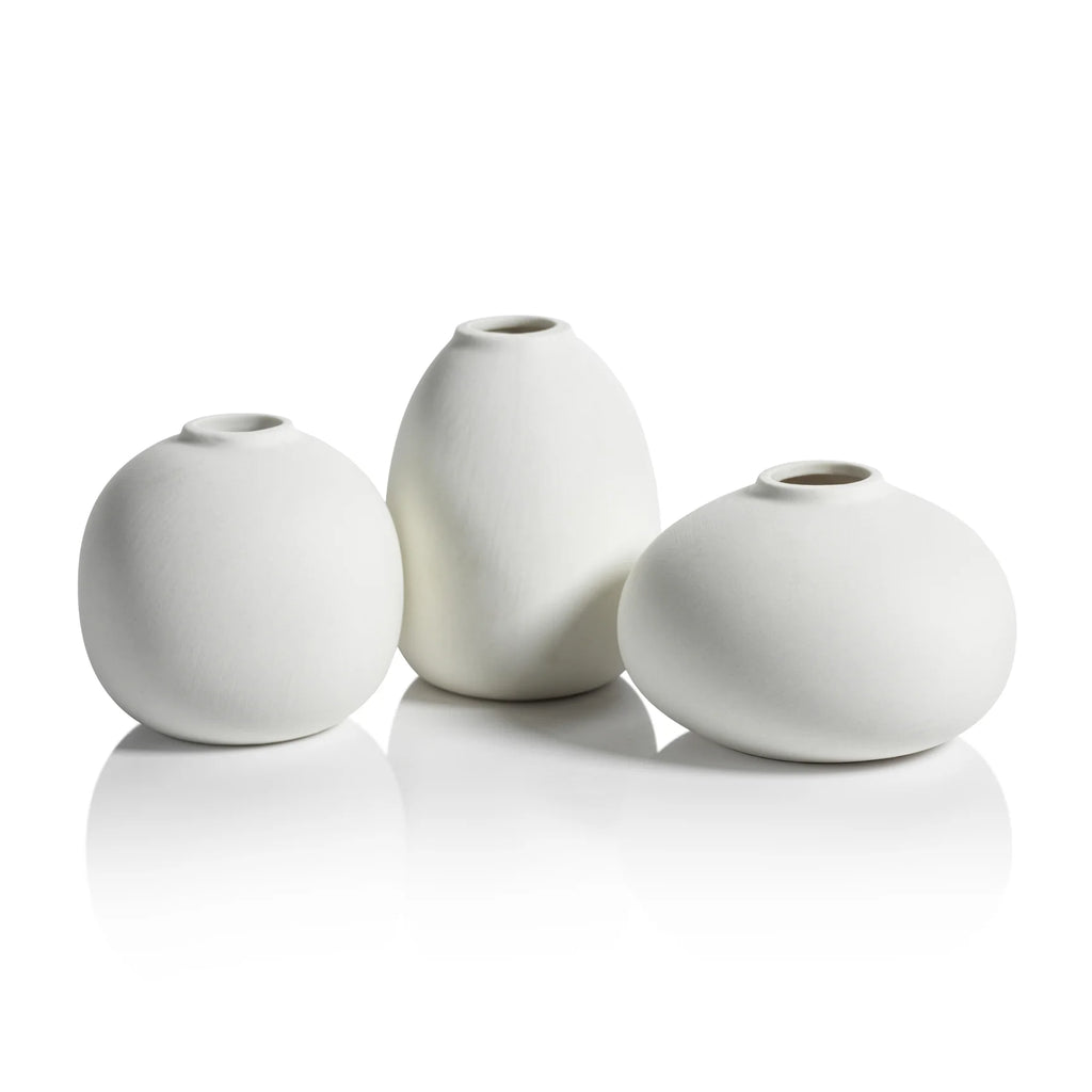 Tresco Clay Bud Vases/ Three Assorted Sizes