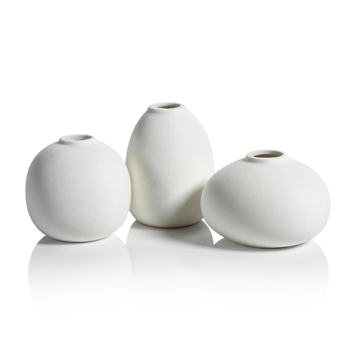 Tresco Clay Bud Vases/ Three Assorted Sizes