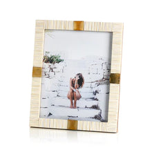 Load image into Gallery viewer, Bone and Brass Photo Frame/ 8&quot;x10&quot;
