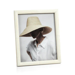 Etched White Bone Photo Frame/ 8