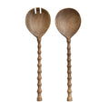 Salad Servers w/ Carved Handles