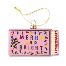 Load image into Gallery viewer, Matchbook Ornament - Merry &amp; Bright