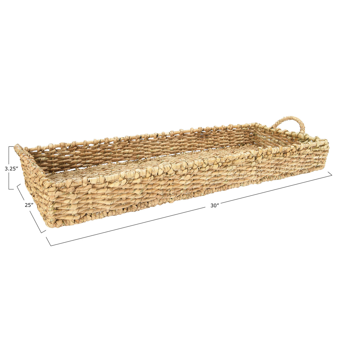 Large Handwoven Seagrass Tray w/ Handles