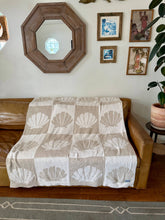 Load image into Gallery viewer, ShellCheck Plush Throw - Sand + Tan