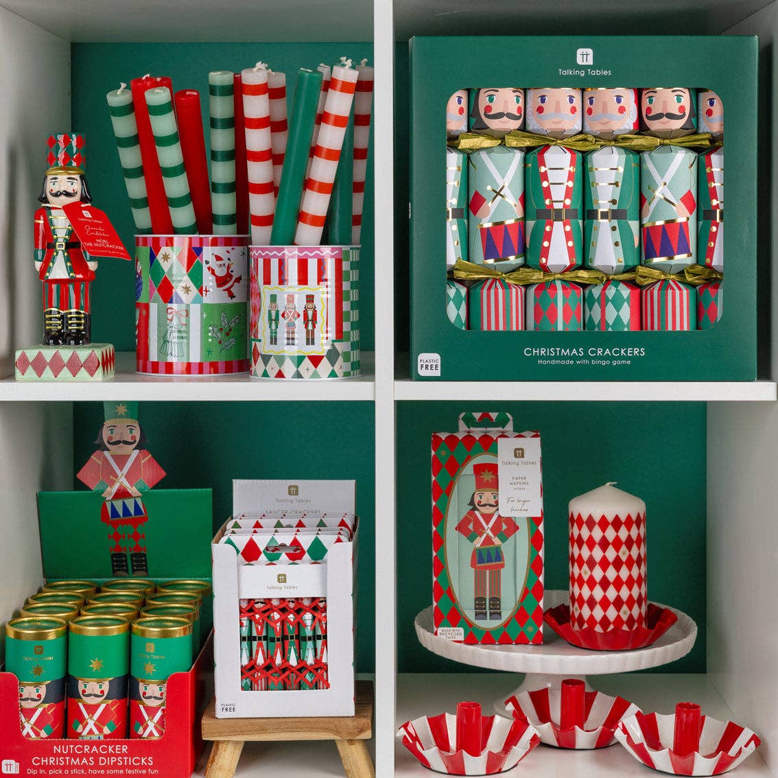 Red & White Stripe Candles - 25 Units Display | Summer Decor |