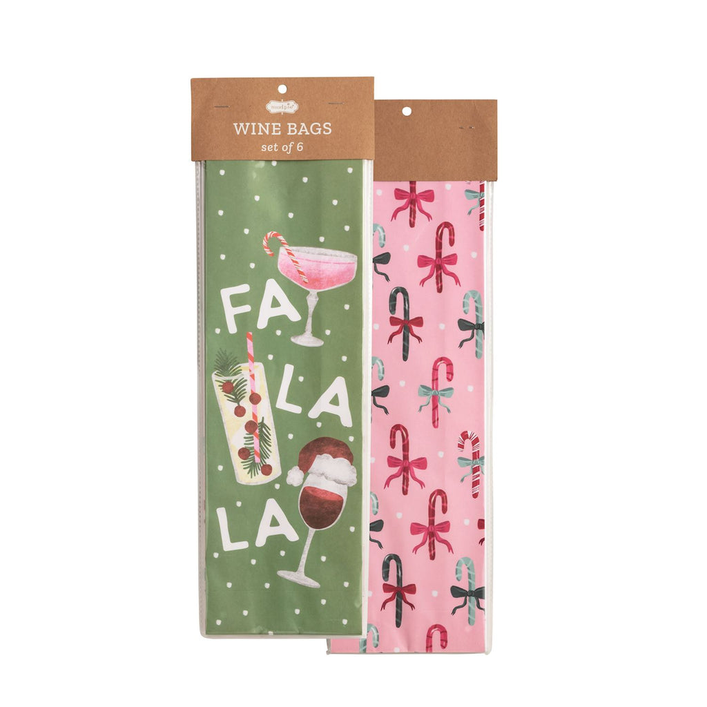 Fa La La Paper Wine Bags/ Set of 6