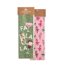 Load image into Gallery viewer, Fa La La Paper Wine Bags/ Set of 6