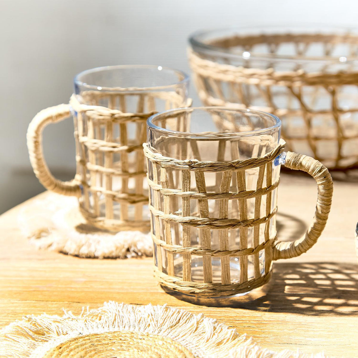 Hand Woven Lattice Mugs/ sold in 2