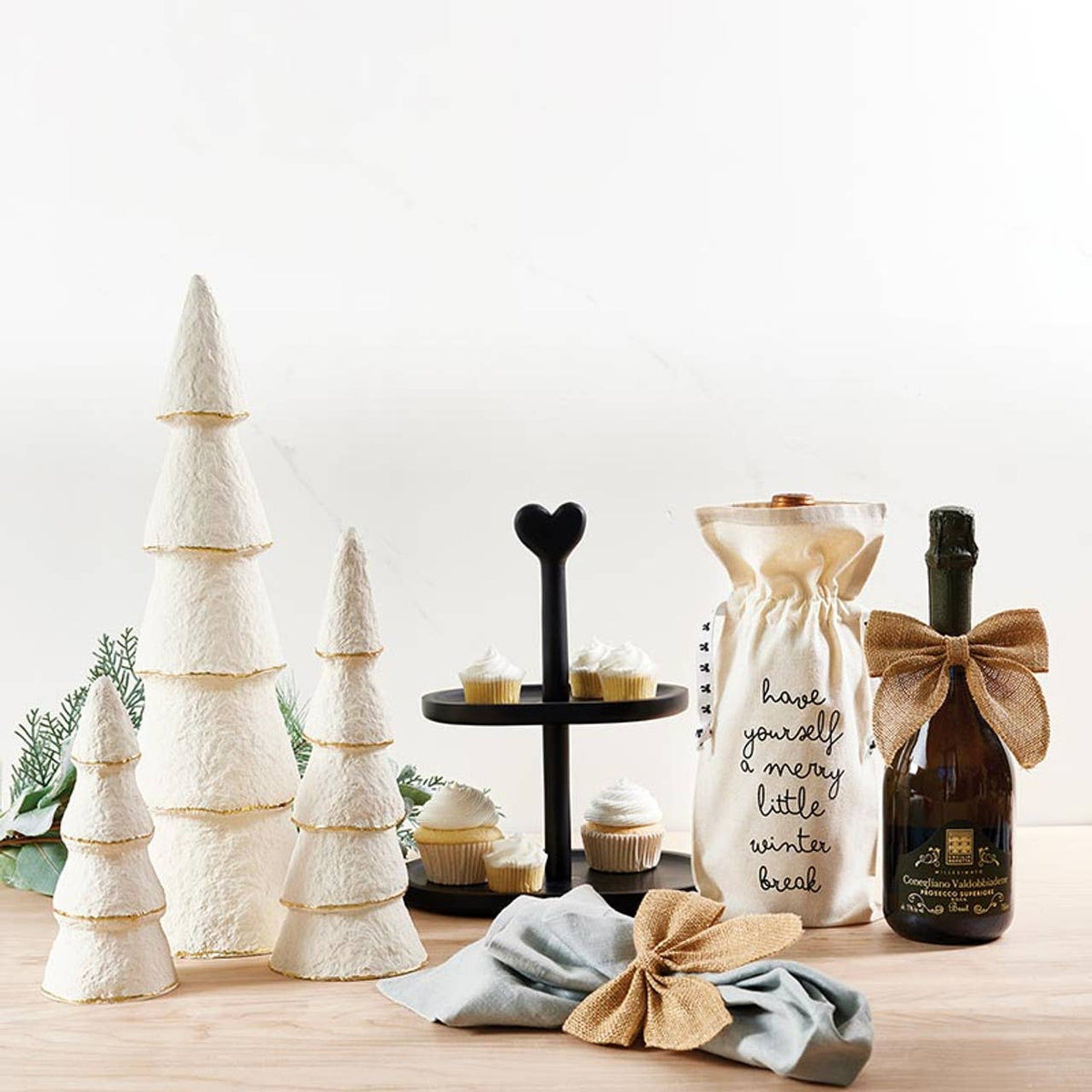 Paper-Mache Trees / Set of 3