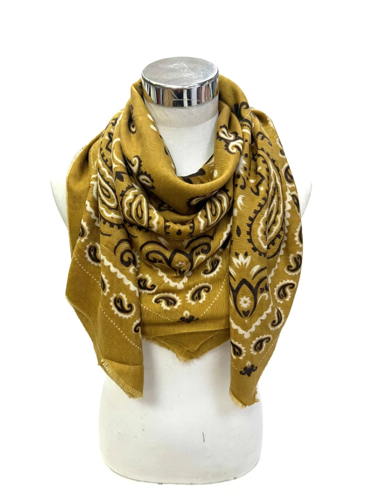 Large Woolen Square Bandana/ Blue