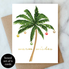 Load image into Gallery viewer, Christmas Palm Tree Greetings Card - Box Set of 6| Holiday