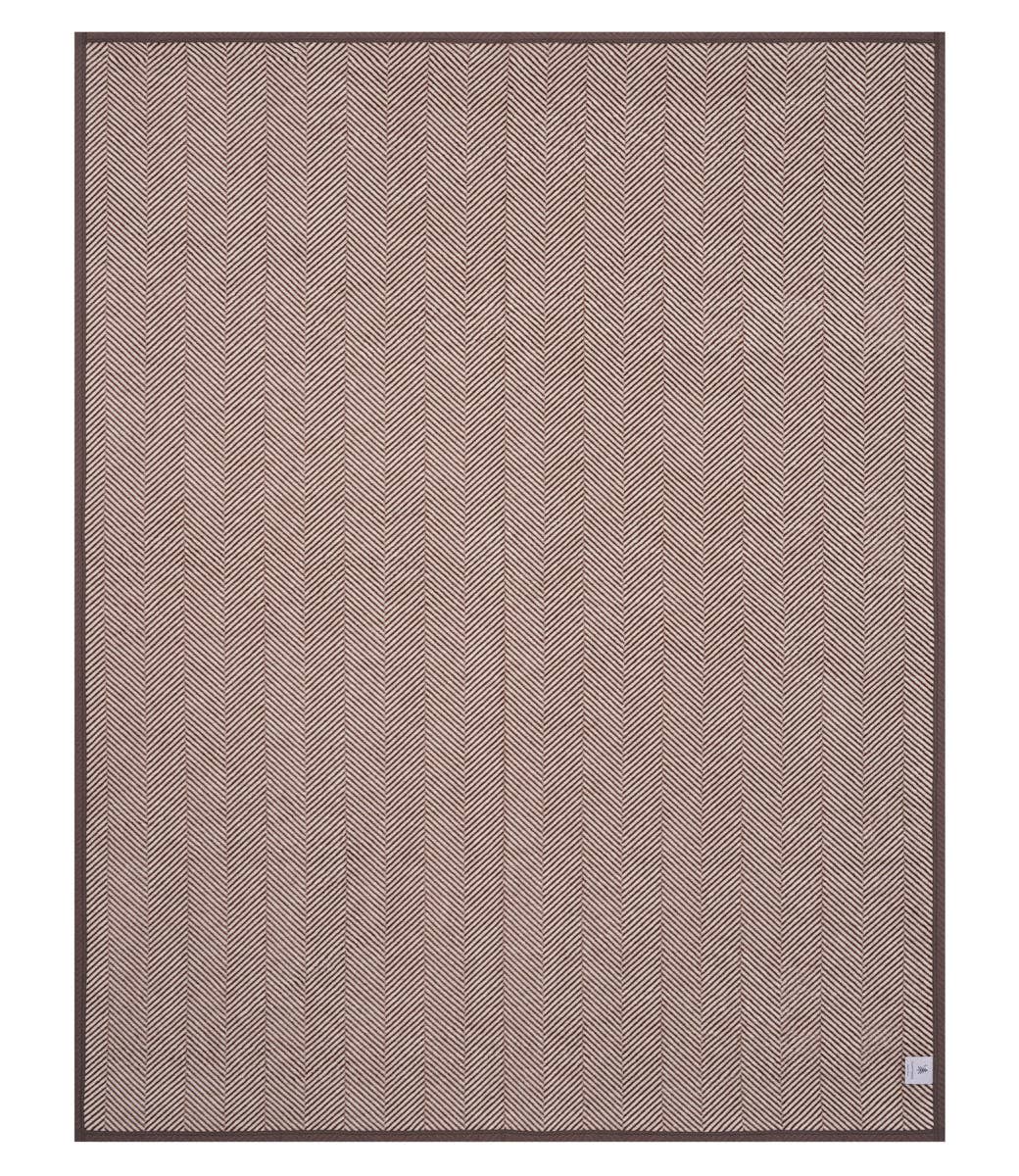 Harborview Herringbone Chocolate Blanket: Original