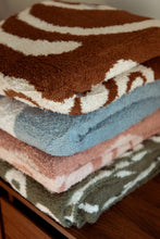 Load image into Gallery viewer, Dancing Palms Plush Throw - Chambray Blue