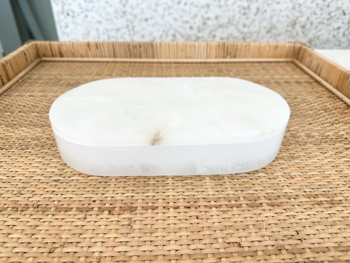 Alabaster Display Box, Large Oval
