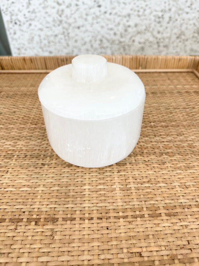 Selenite Jar with Lid