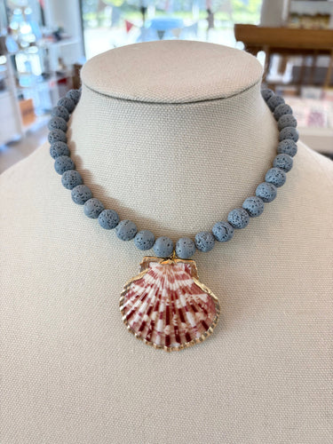 Blue Shell Necklace