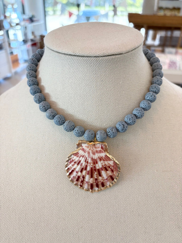 Blue Shell Necklace