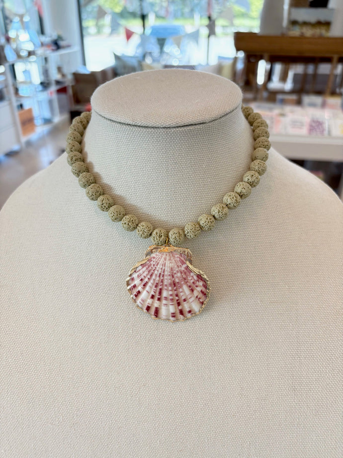 Pistachio Shell Necklace