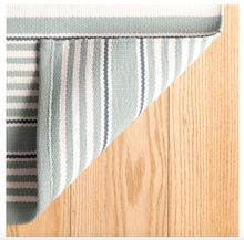Load image into Gallery viewer, Rugby Stripe Indoor/Outdoor Rug in Light Blue (Special Order at SHANTY SHOPPE)