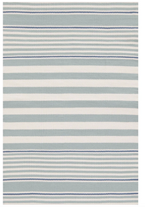 Rugby Stripe Indoor/Outdoor Rug in Light Blue (Special Order at SHANTY SHOPPE)