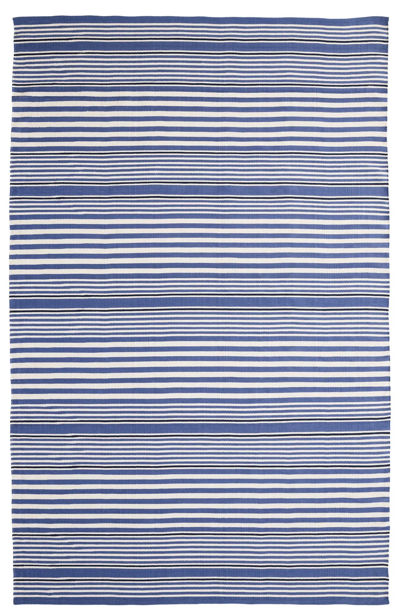 Rugby Stripe Indoor/Outdoor Rug in Denim (Special Order at SHANTY SHOPPE)