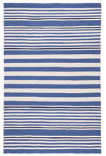 Load image into Gallery viewer, Rugby Stripe Indoor/Outdoor Rug in Denim (Special Order at SHANTY SHOPPE)