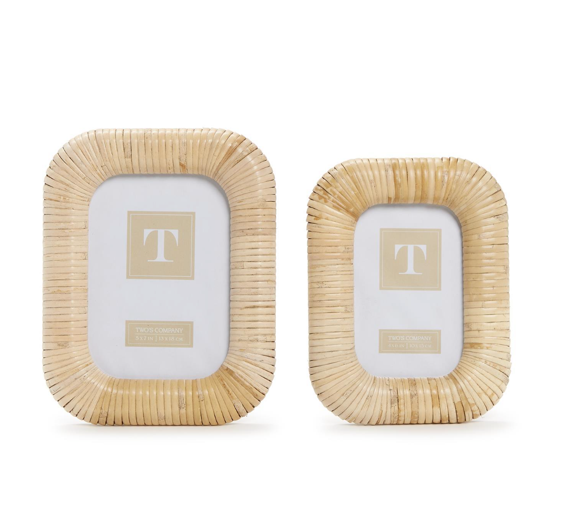 Woven Rattan Picture Frames/ 2 Sizes