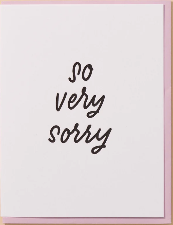 "So Very Sorry" Greeting Card