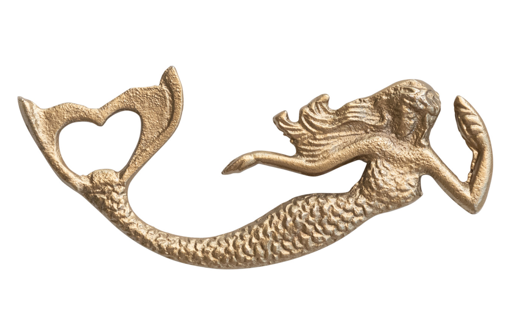 Cast Iron Mermaid Shaped Bottle Opener