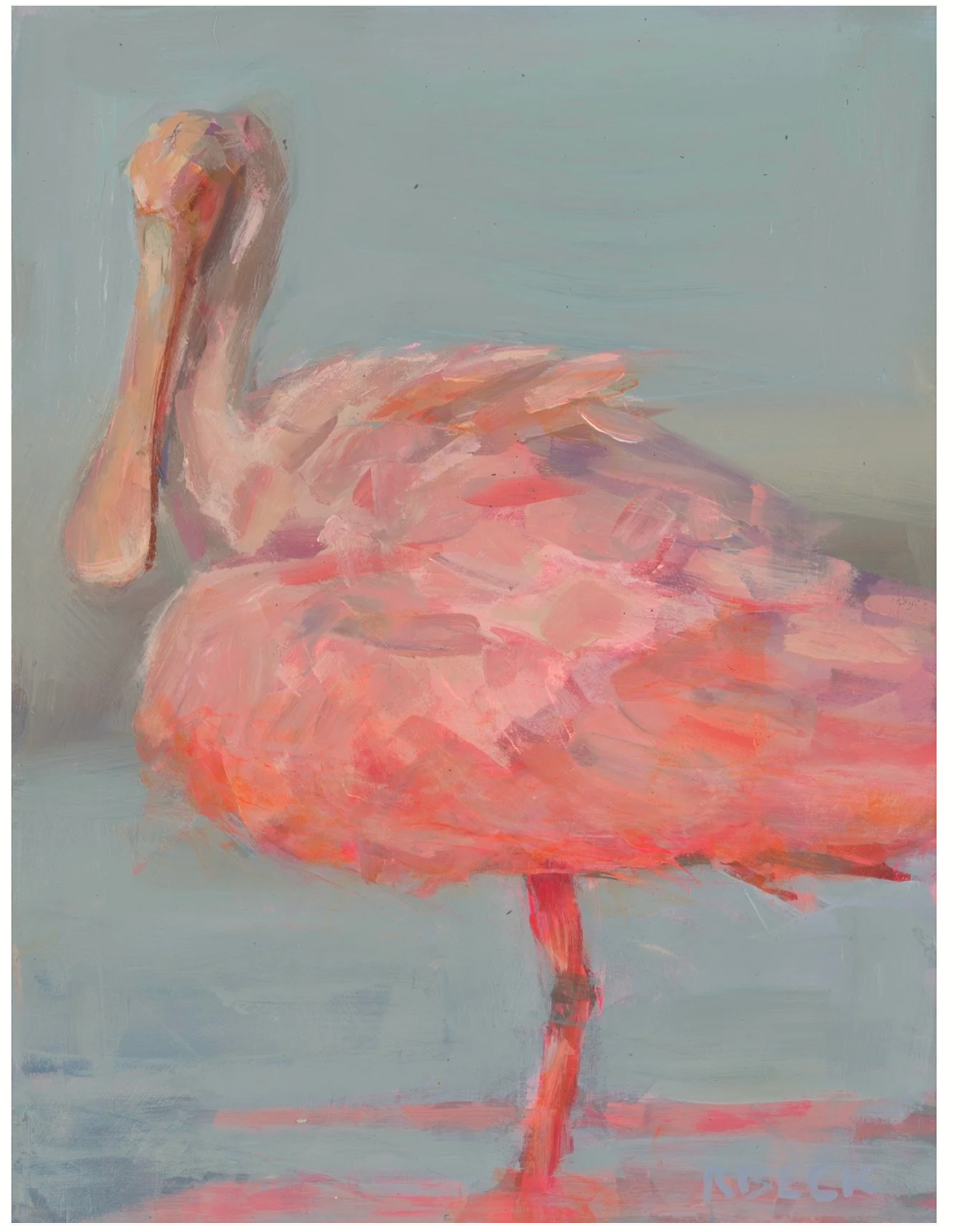 "Spoonbill" 8"x10" art print by Ryan Beck