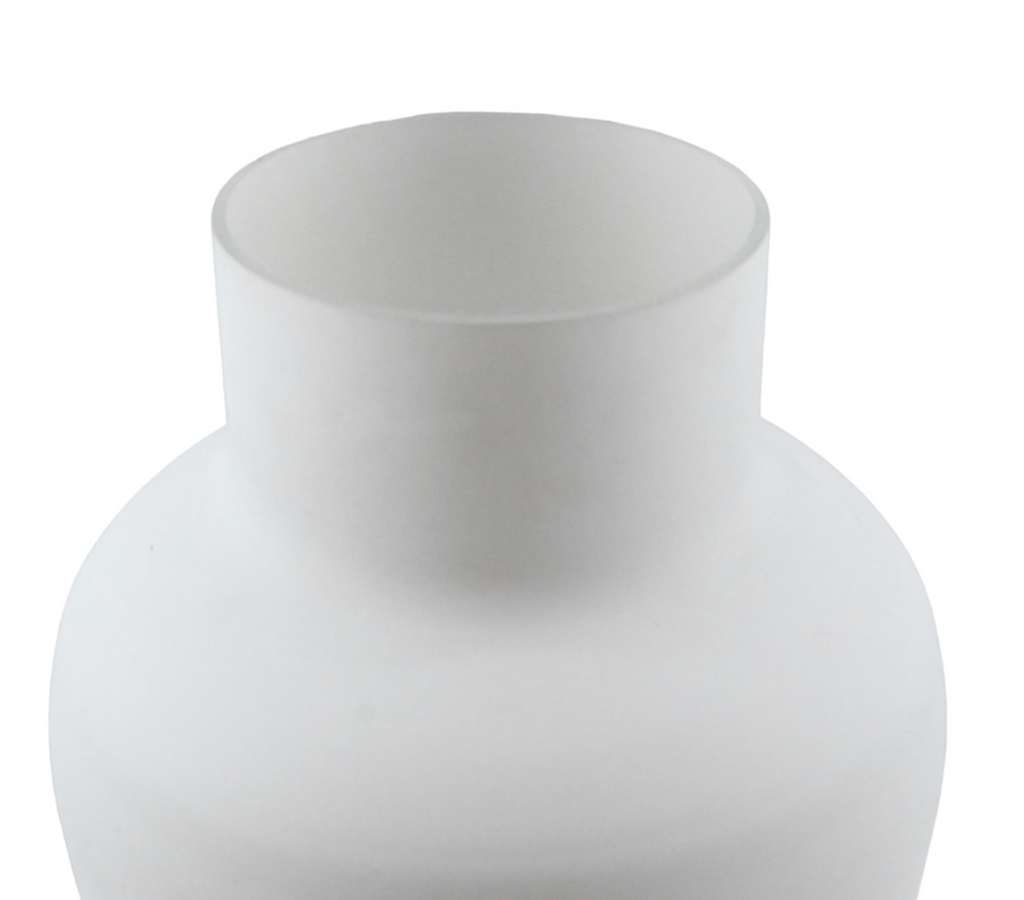 White Matt Glass Vase