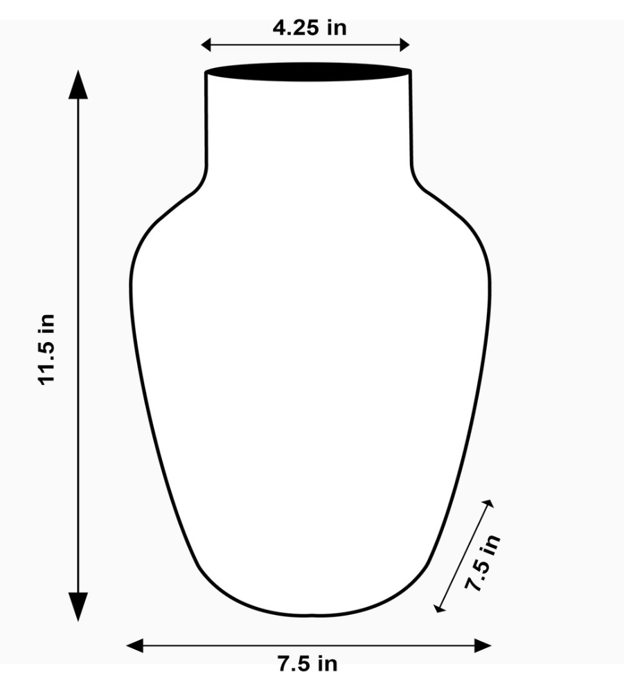 White Matt Glass Vase