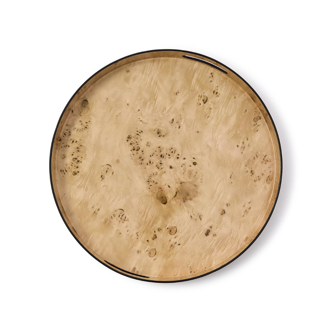 Burled Pattern Round Tray