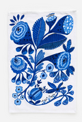 Blue and White Embroidered Dish Towel, 2 Assorted