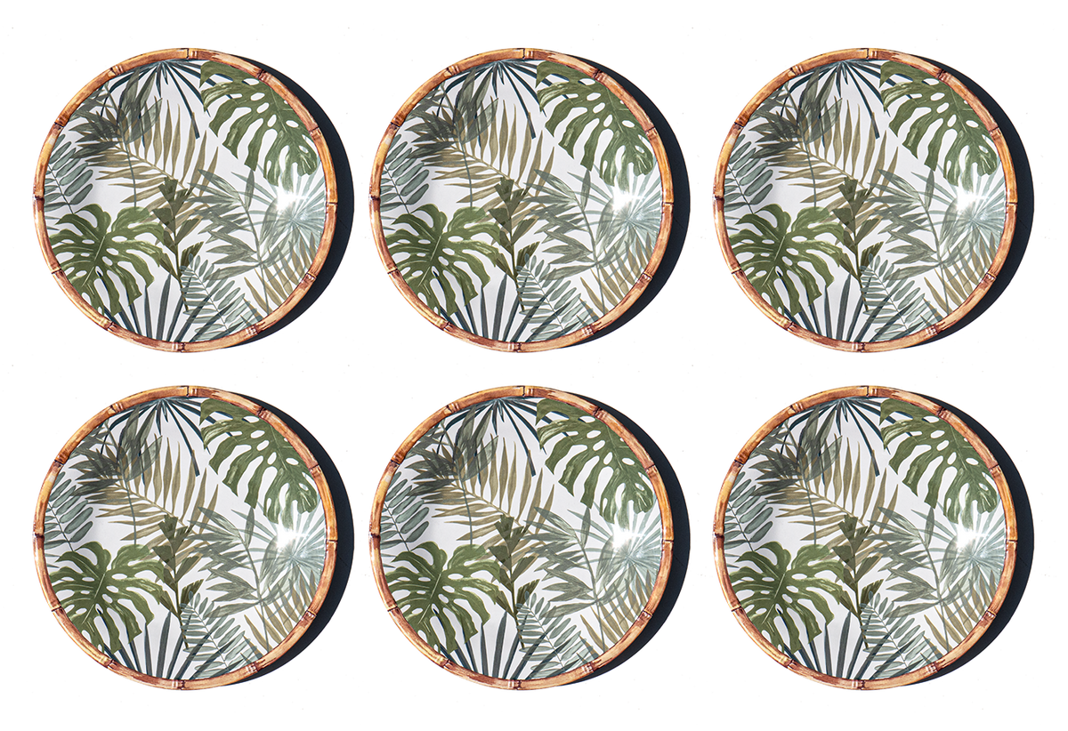 Rainforest Palm Microwavable Melamine Dinnerware Collection: Dinner Plate