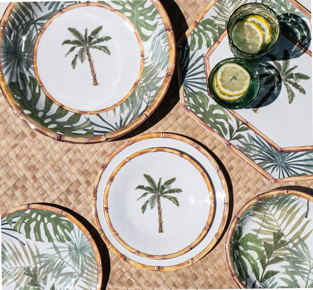 Rainforest Palm Microwavable Melamine Dinnerware Collection: Dinner Plate