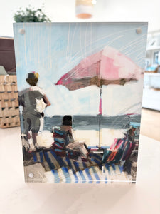 "Beach Goers" 6"x8" print in acrylic frame by Ryan Beck