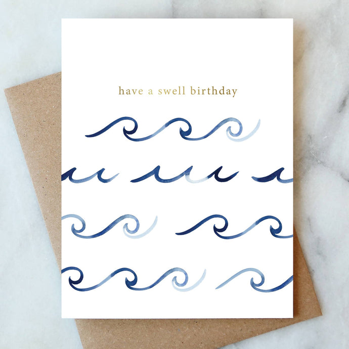 Waves Birthday Greeting Card | Birthday Card
