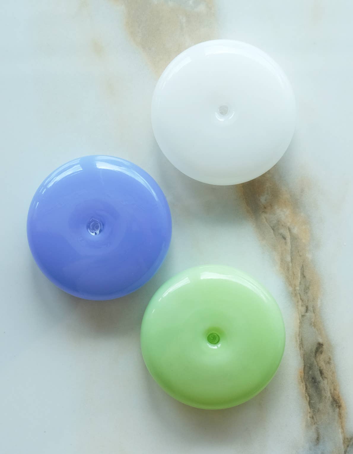 Bubble Incense Holder | Blue Milk Glass