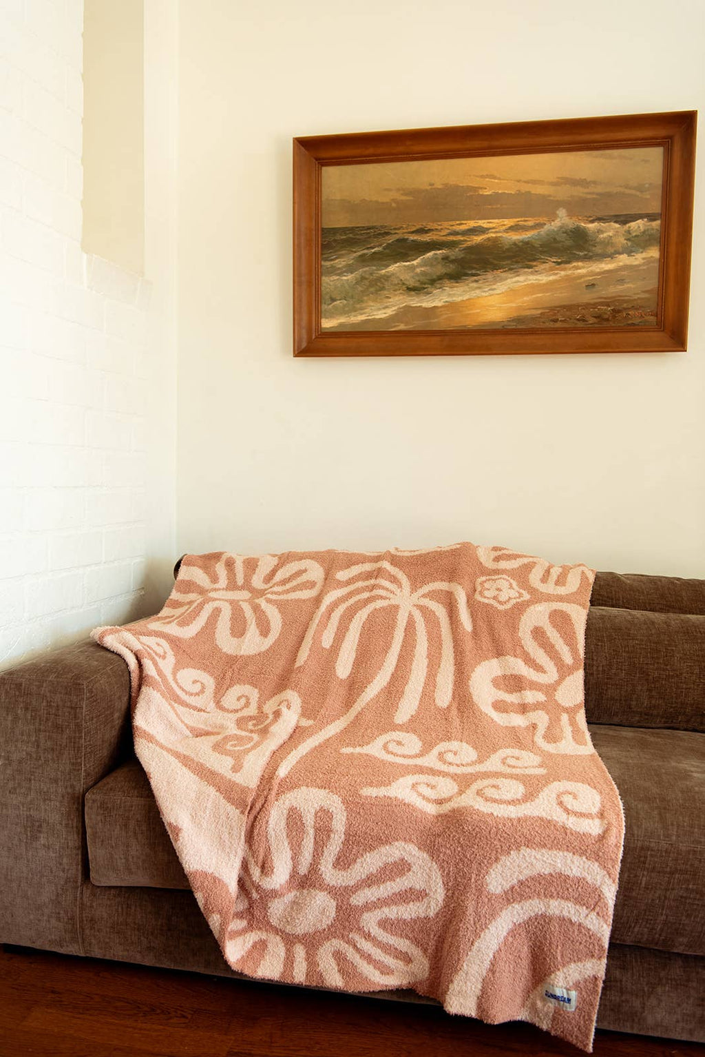 Hanalei Plush Throw - Island Blush