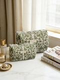 Quilted mother-daughter toiletry bags/ Margaux: Vert