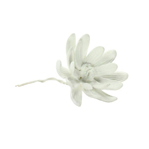 Mini Bone China Curled Magnolia Flower - White