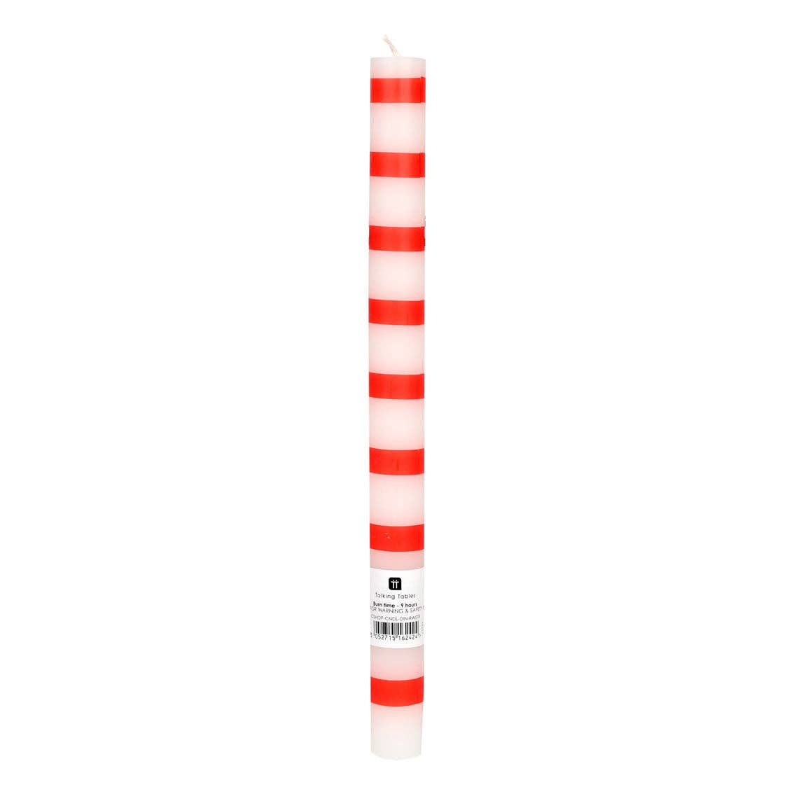Red & White Stripe Candles - 25 Units Display | Summer Decor |