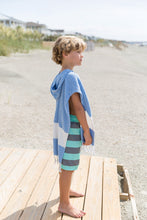 Load image into Gallery viewer, Kids Solid Band Surf Hooded Beach Towel