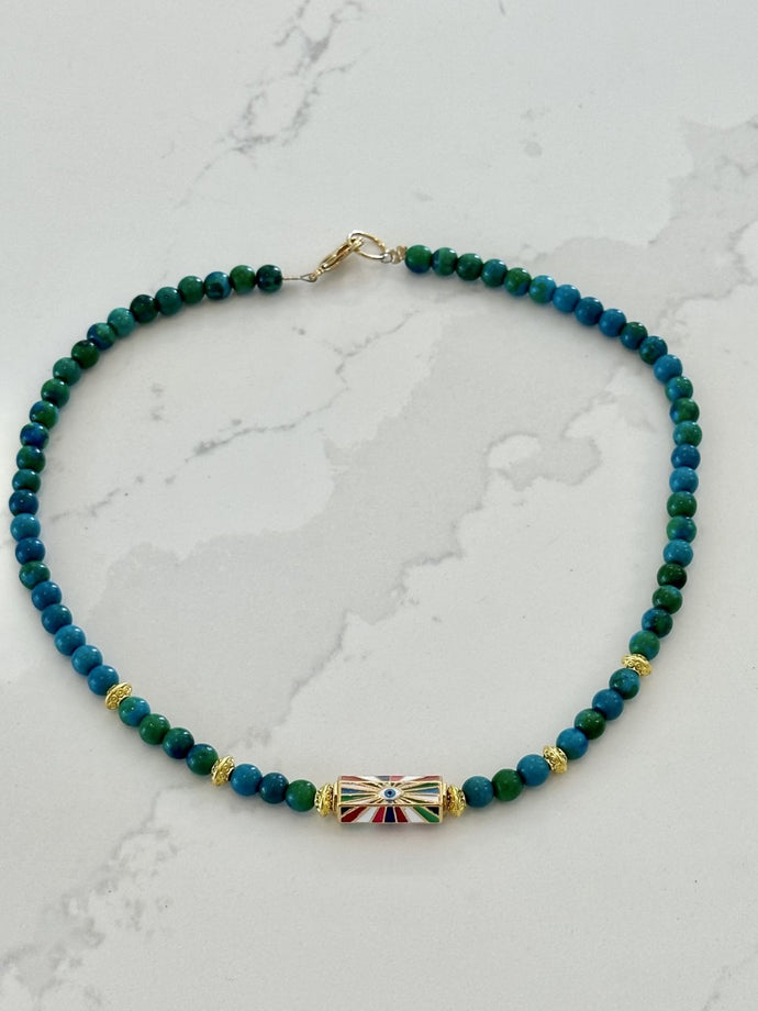 Oeil Turq Necklace