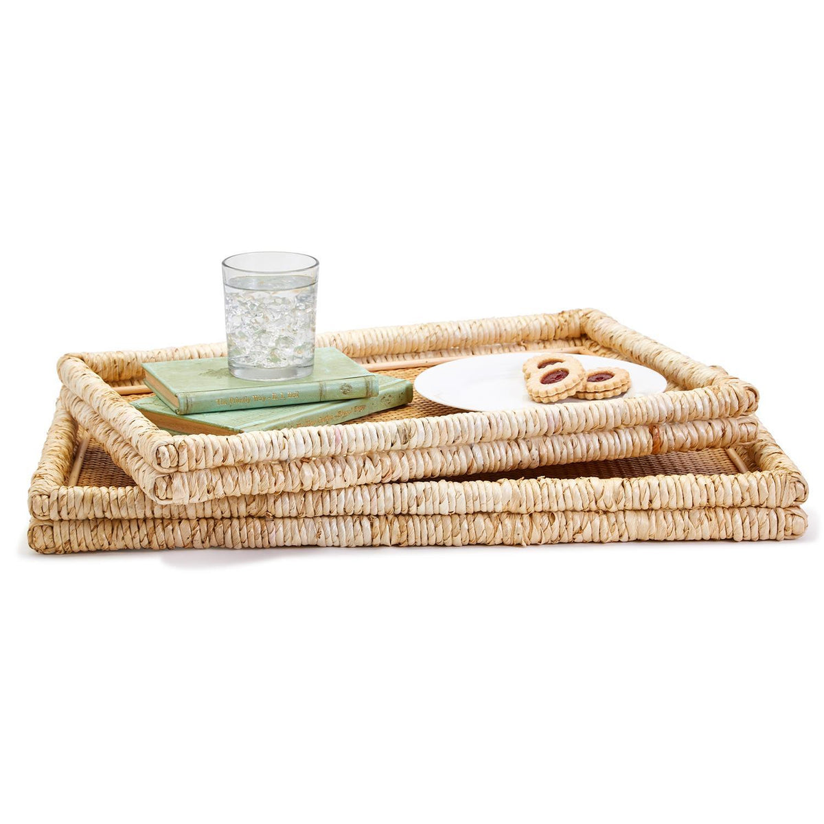 Rattan and Corn Bract Leaf Trays