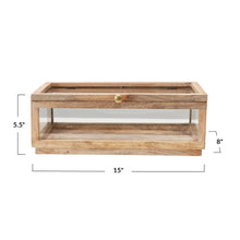 Load image into Gallery viewer, Wood and Glass Display Box with Lid
